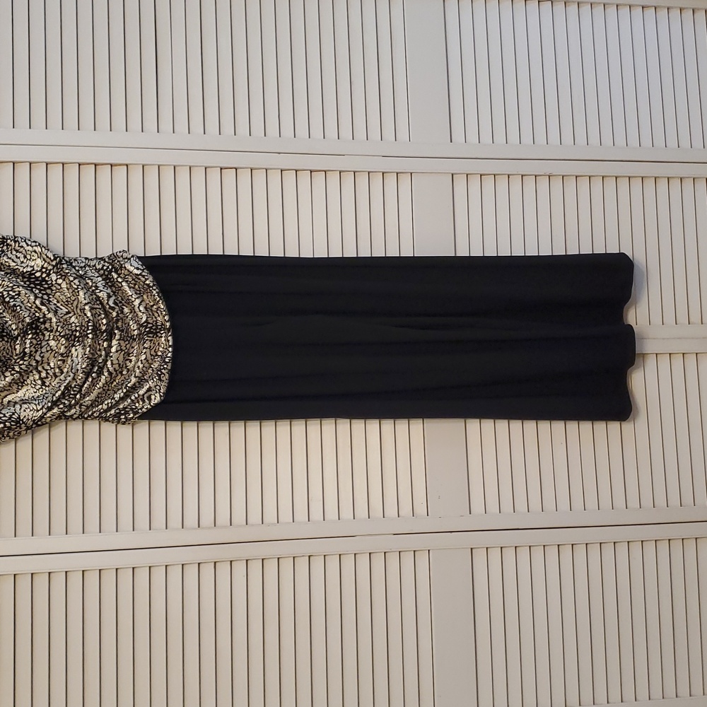 R&M Richards Black and Gold Pantsuit Jumpsuit, Size 12 Petite - Picture 2 of 9